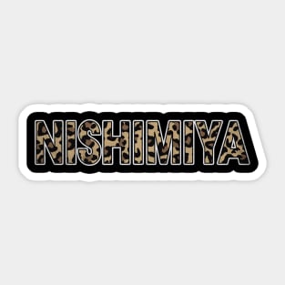 Awesome Proud Name Nishimiya Pattern Retro Anime Sticker